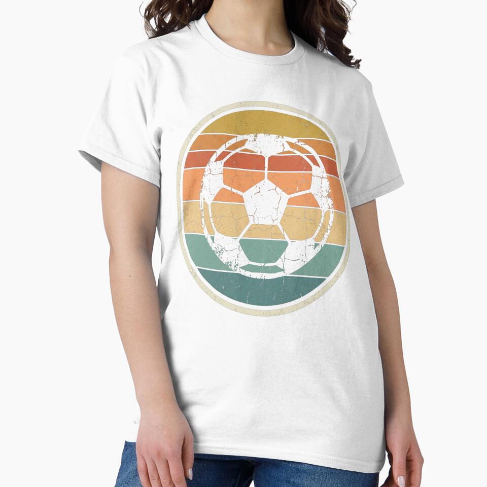 Vintage Retro Sunset Soccer Ball Distressed by TeNovaStudio