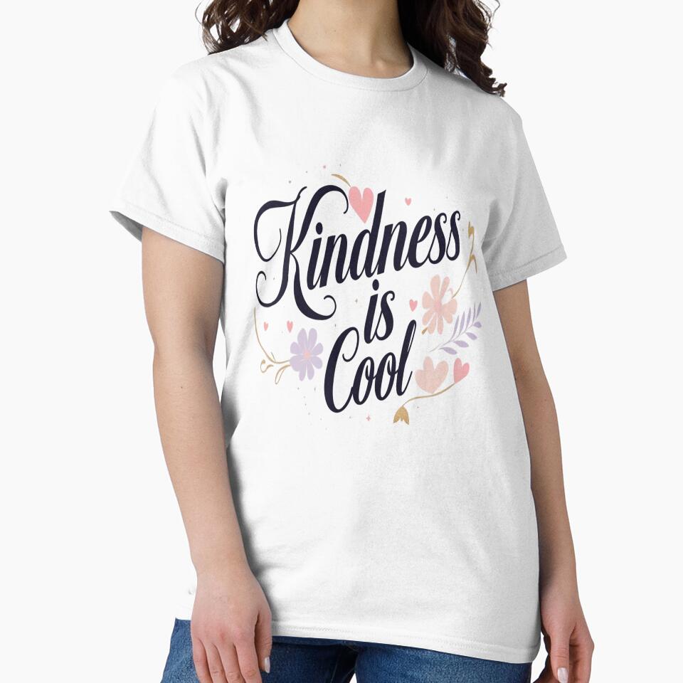 Kindness Is Cool Shirt – Inspirational Positive Message Tee for Kindness Lovers by Aspireall