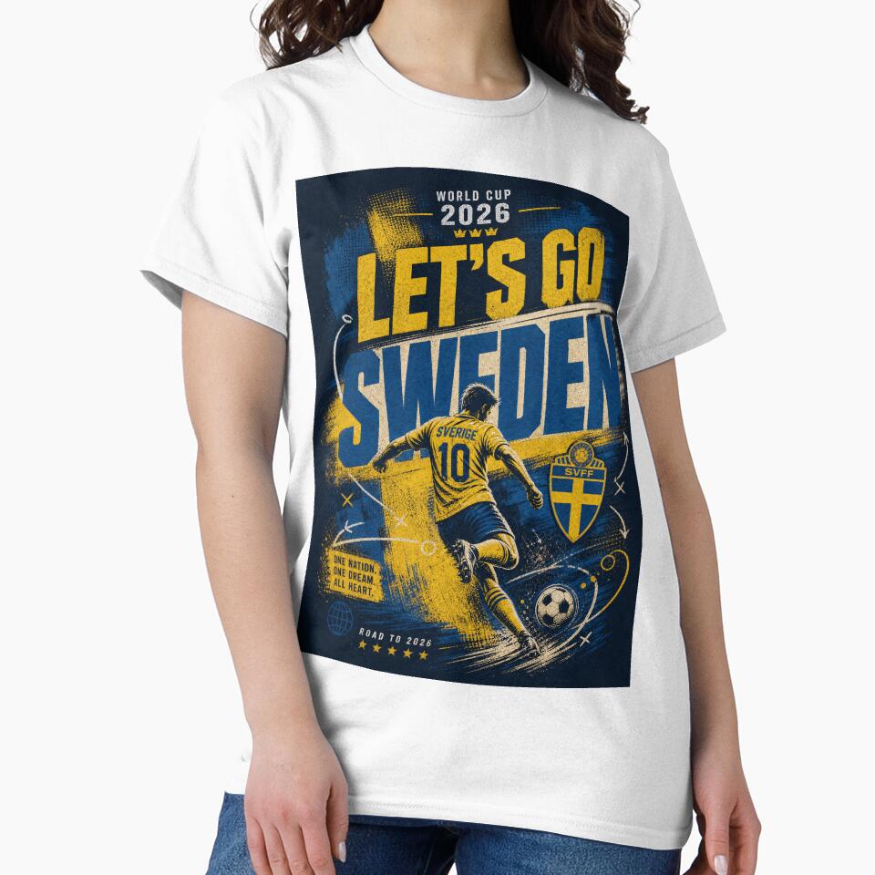 Let’s Go Sweden – World Cup 2026 Vintage Distressed Soccer Fan by Jandedan