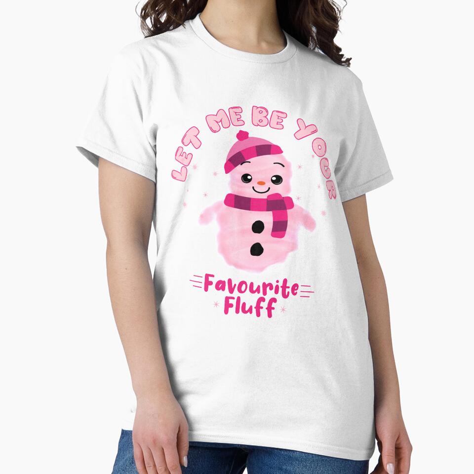 Cute And Sweet Snowman Pink Watercolor Cotton Candy by PinkPandaDesign