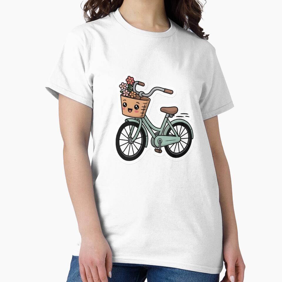 Cute Kawaii Bicycle – Cycling Lover Sticker by DesignEG