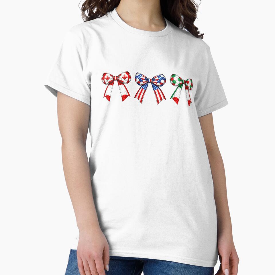 Soccer Bow Collection Canada USA Mexico Football Pride by MuniraWearify