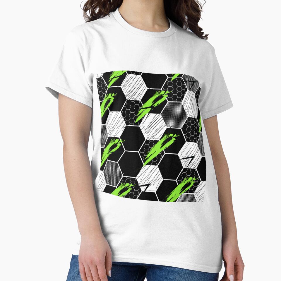 Abstract seamless Football pattern with vertical fading lines, tracks, halftone stripes. Extreme sport style illustration. by TeeFashionShop