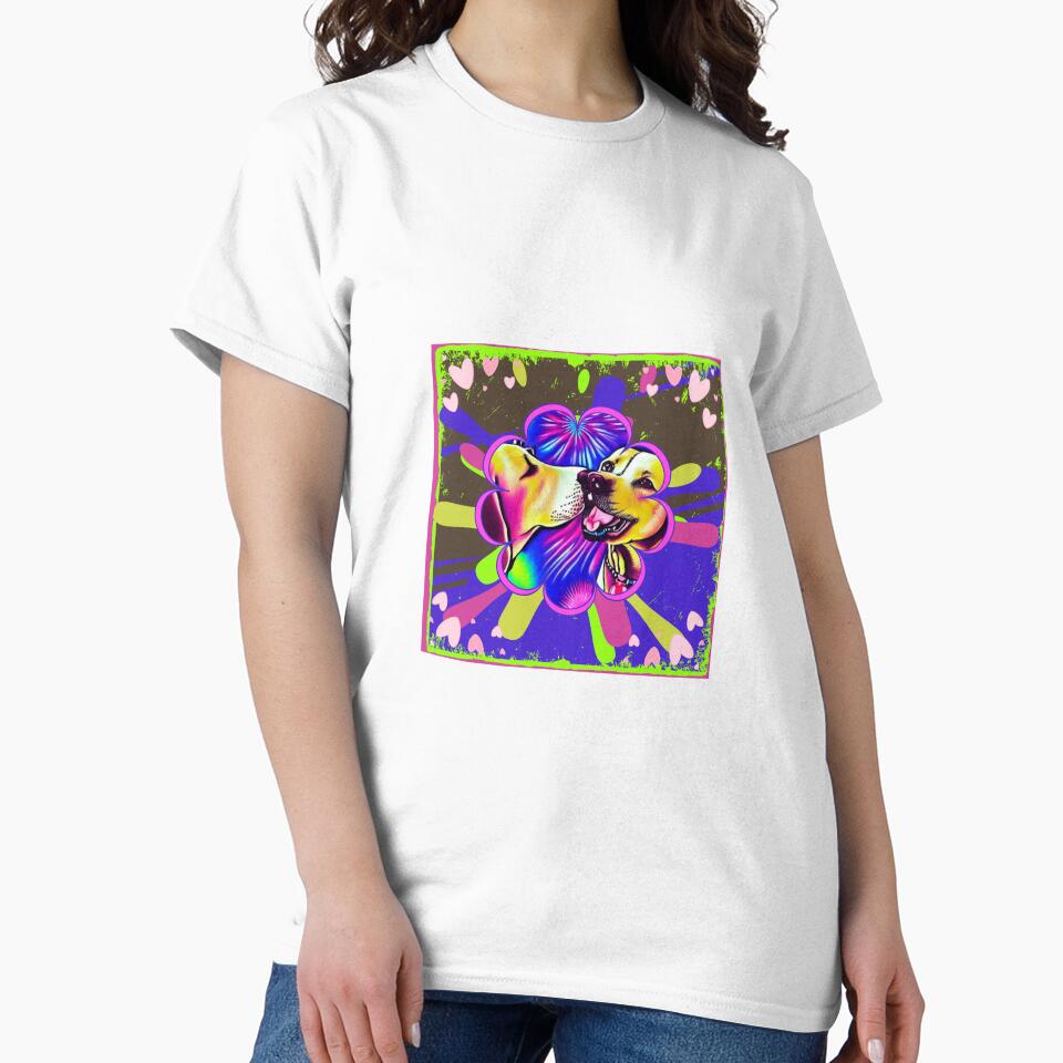 Puppy Love in Psychedelic Style design by CoyoteGifts