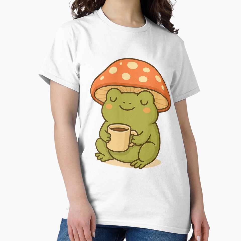Cute Frog Sticker – Kawaii Cottagecore Frog Aesthetic Design by RouniBoutique