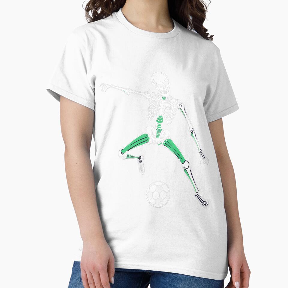 Skeleton Football T-Shirt by Renoval90