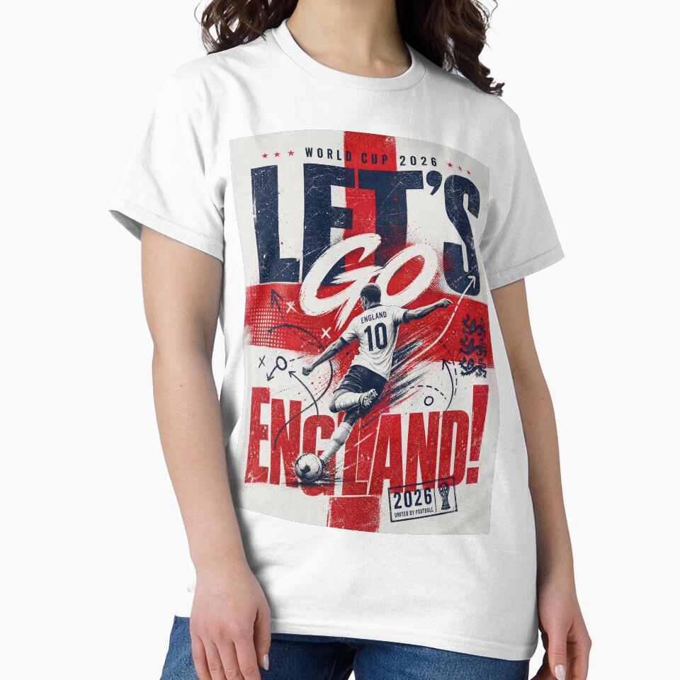World Cup 2026 | Let’s Go England Distressed Graphic by Jandedan