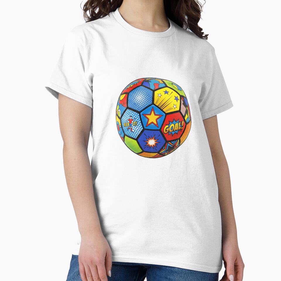 Comic Book Pop Art Soccer Graphic Retro Halftone Design by Terry Bain