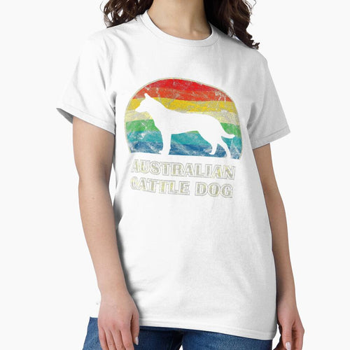 Australian Cattle Dog Vintage Style Dog Tee Gift Love by BargerStore