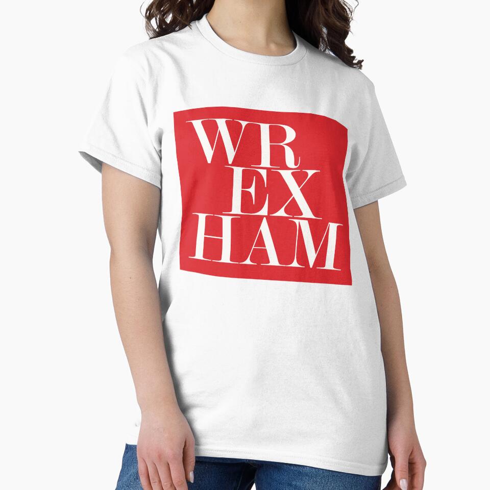 Wrexham (Red) Typography Minimalist Patriotic Travel Souvenir by kakarikihill