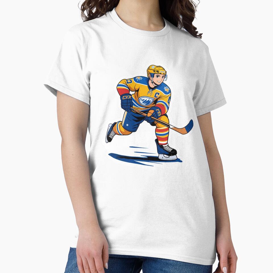 Anime style ice hockey player tropical vibe jersey by Koko Doko