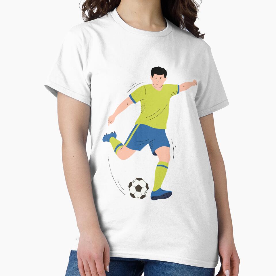 Dynamic Soccer Player Kicking Ball Illustration by AllaMashycheva
