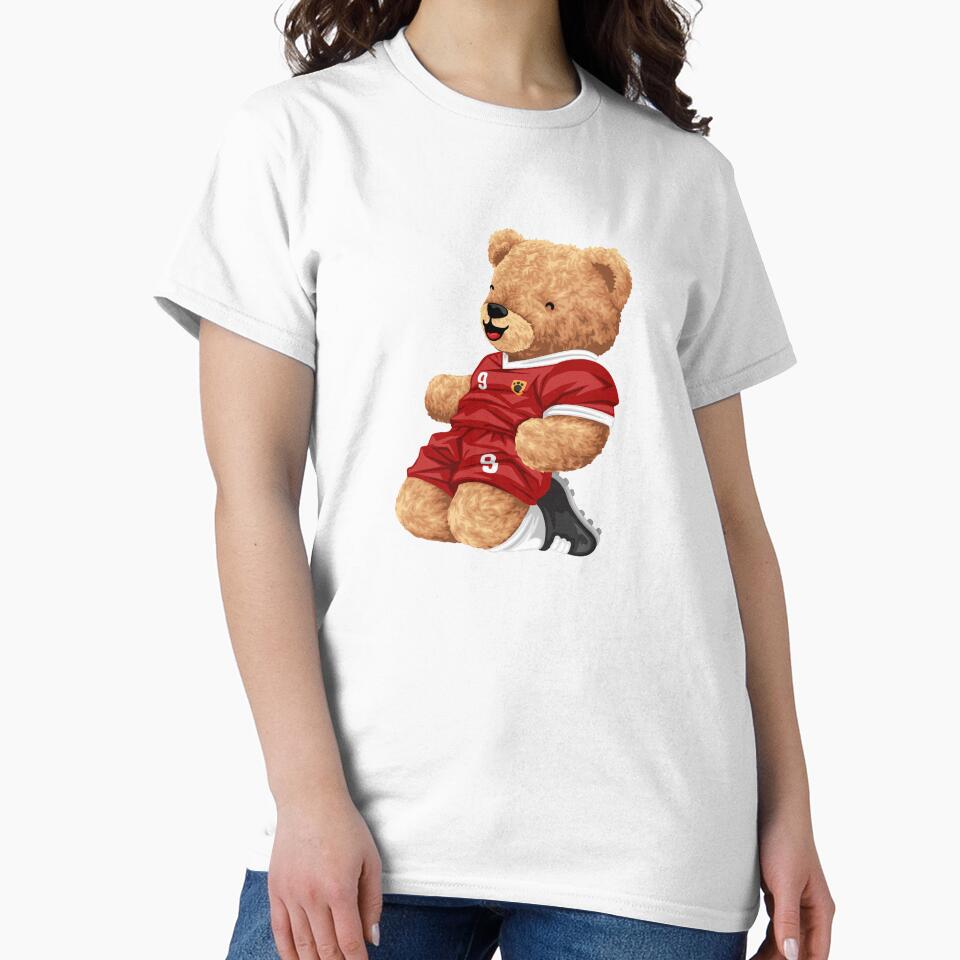 Soccer Teddy Bear Player Red Jersey by Bhonard 21