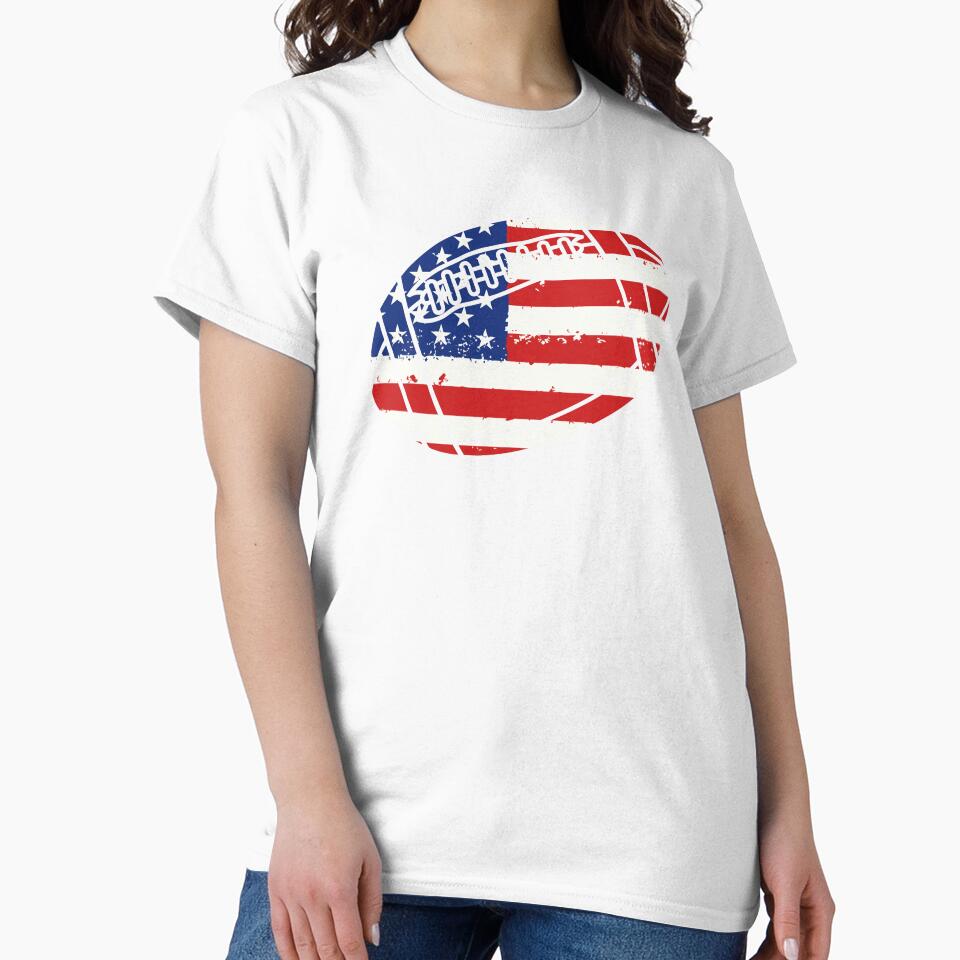 American Football Fans Usa Flag Distressed Design by GabrieSketcham
