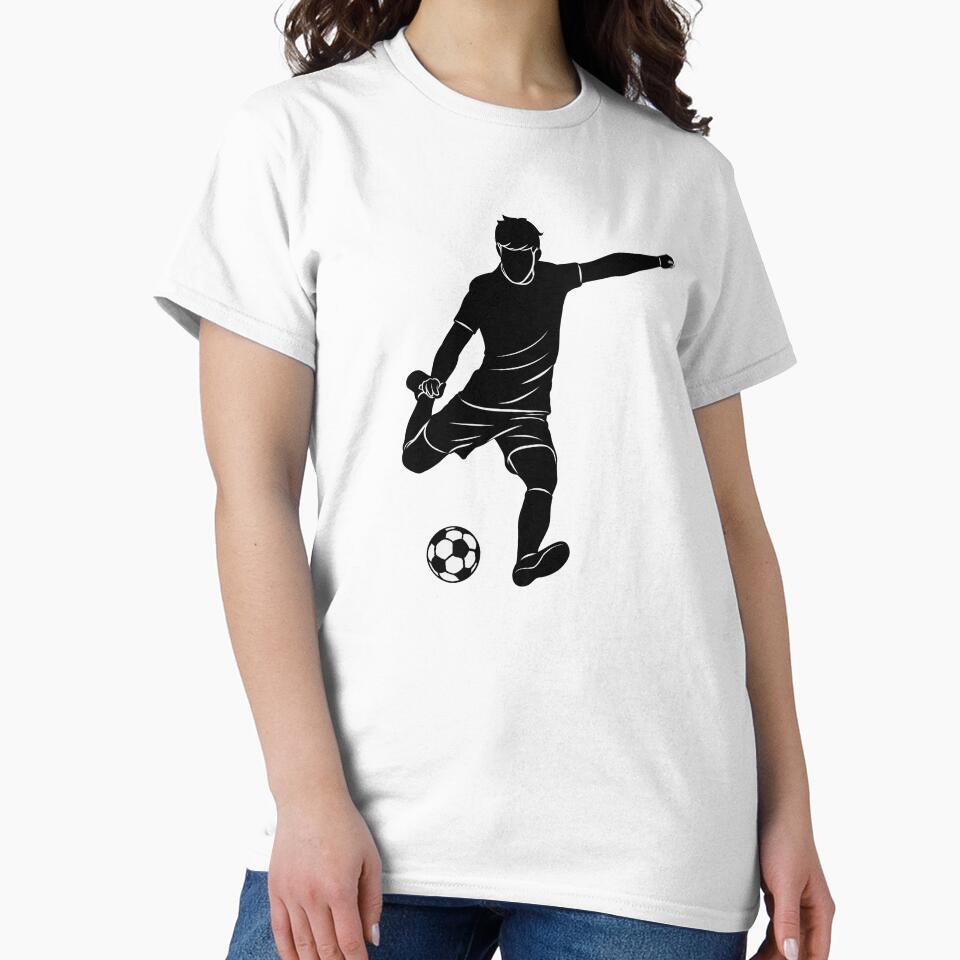Minimalist Football Player Kicking Ball by Hydravisions