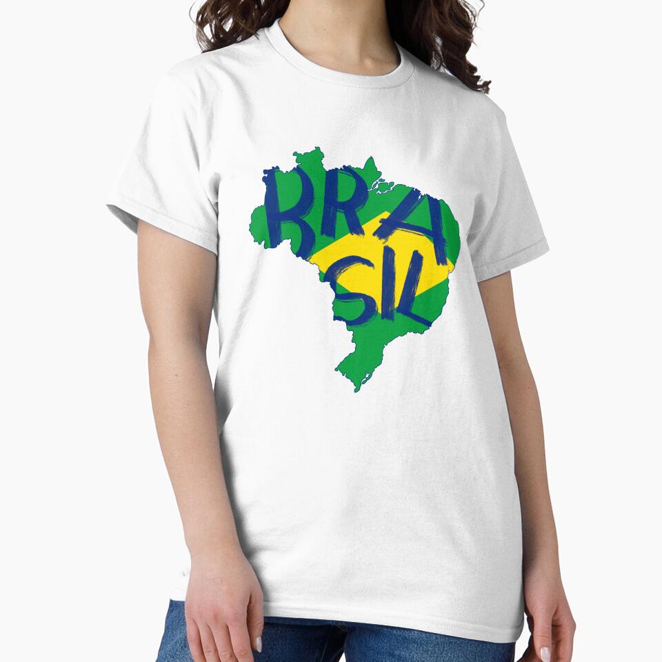 Brazil country typography by Adrienne Schaumann