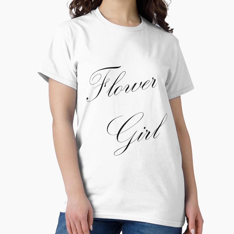 Flower Girl Shirt, Wedding Shirt, Shower Gifts, Flower Girl Gift, Custom Bridal Party Shirts, Girls Wedding T-Shirt by SweetCartoon