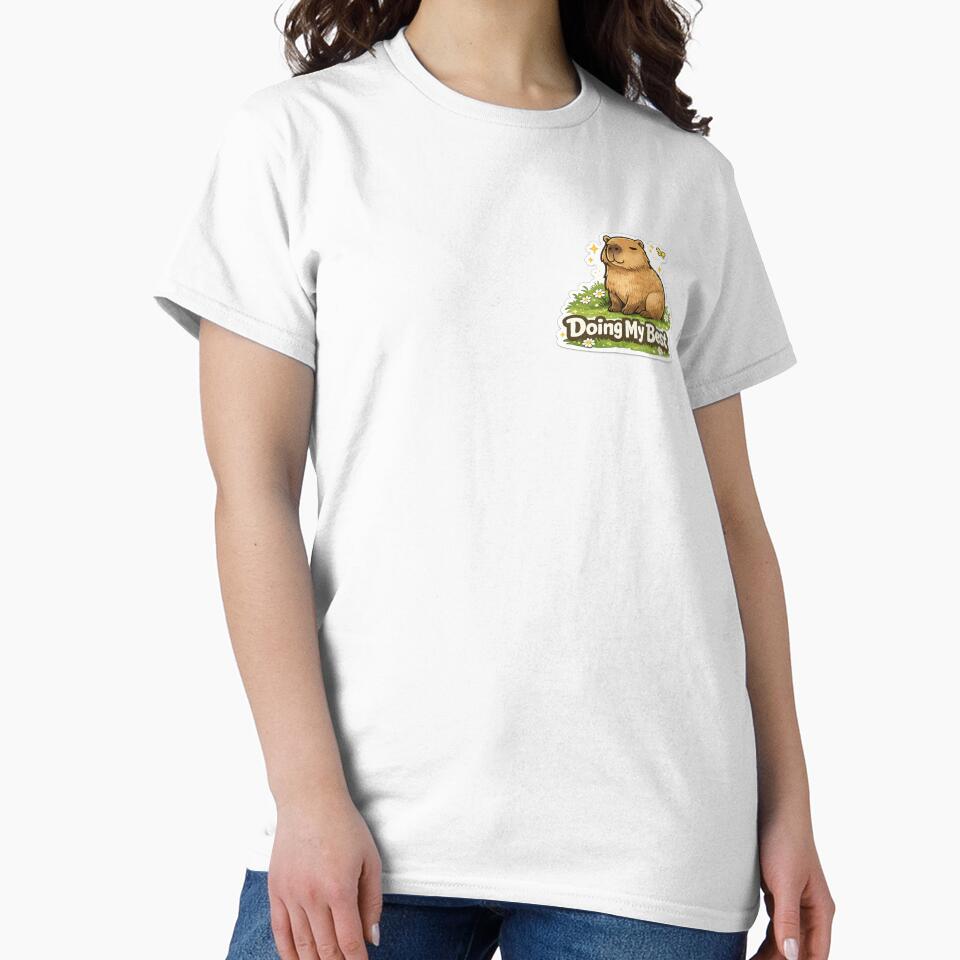 Cute Capybara Doing My Best Motivational Sticker by GenZStickerHub1