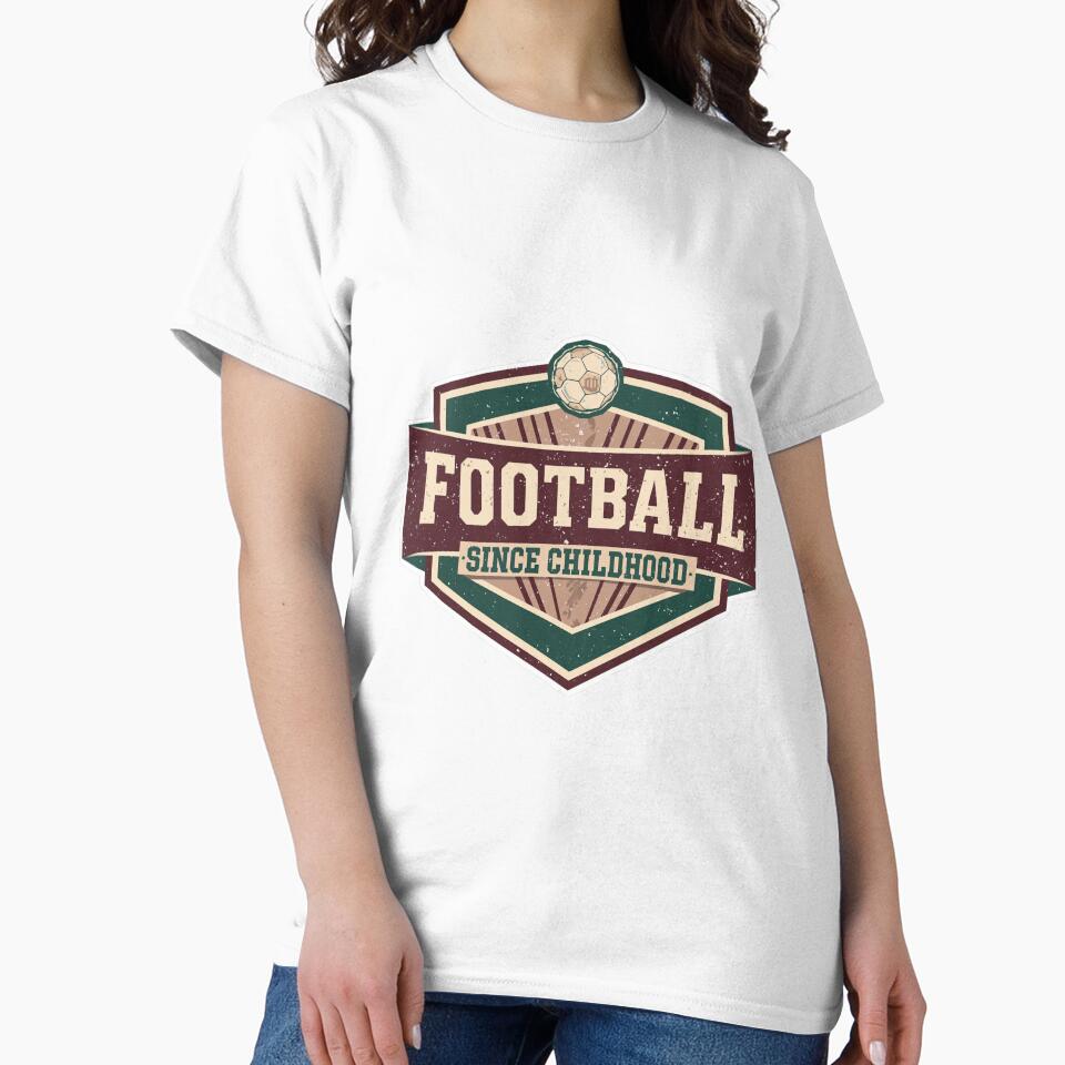 Football Since Childhood – Vintage Soccer Lover Retro Badge by Dezyra Clothing