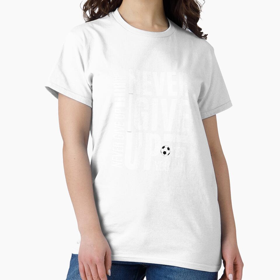 Motivational Soccer White Color Modern Typography by LoudVictory