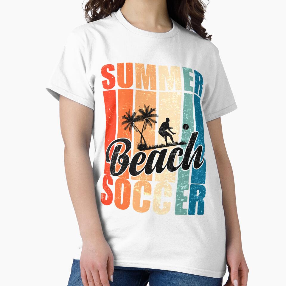 Summer Beach Soccer Retro by Teelogic