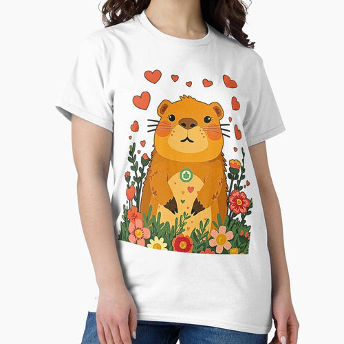 Certified Therapy Capybara – Cute Emotional Support Animal T-Shirt by MerchWSzpilkach