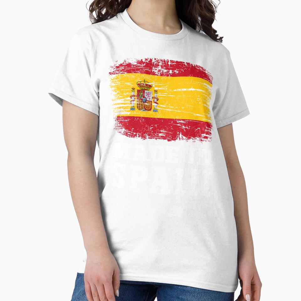 Vintage Made in Spain Distressed Flag by Dmetalx Art Apparel