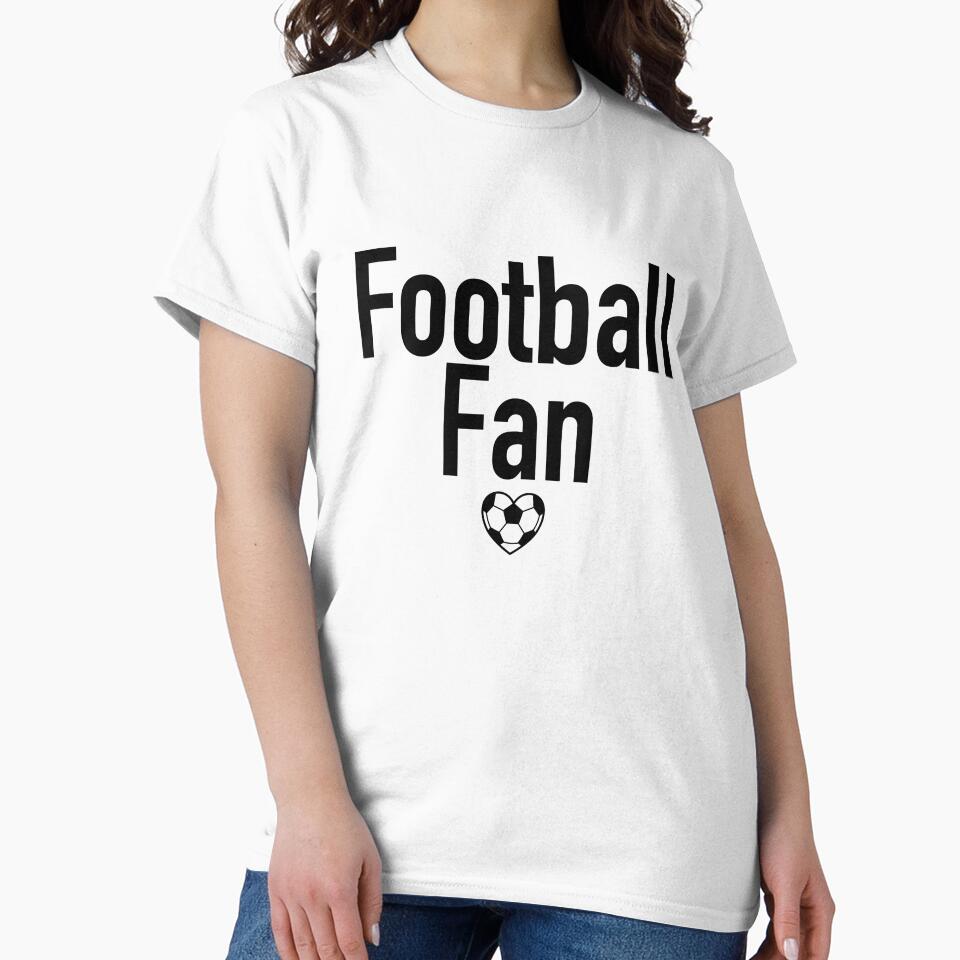 Football Fan Heart Typography Black by Anne97s