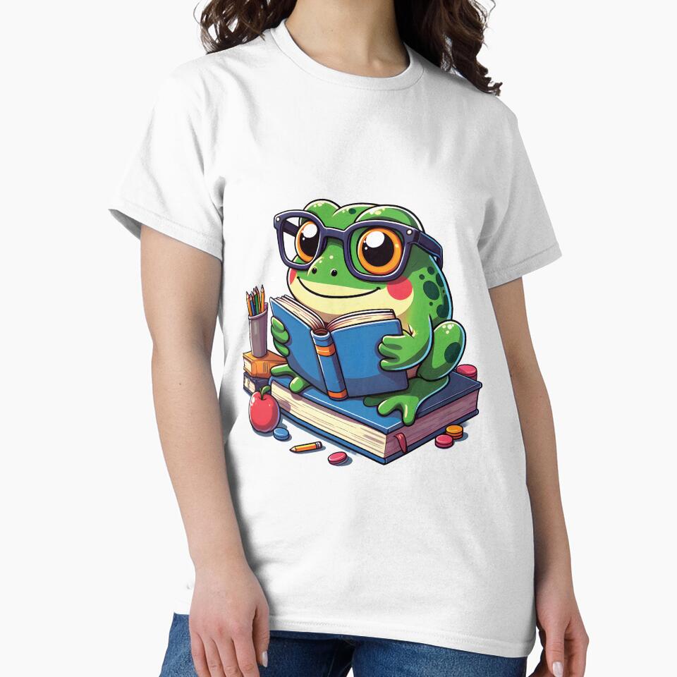 cottagecore aesthetic frog with book cute goblincore by Almasrigroup