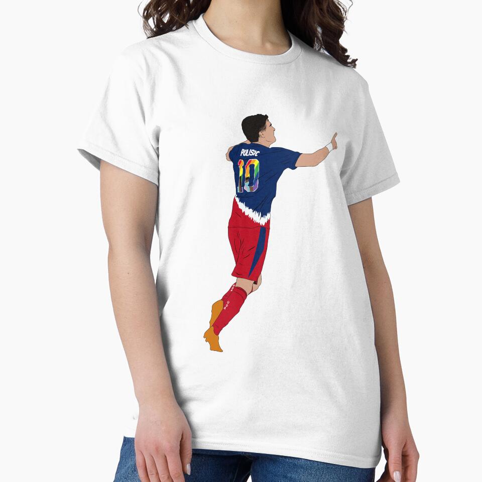 Christian Pulisic USA #10 Pride Goal Celebration Minimalist by Hevding