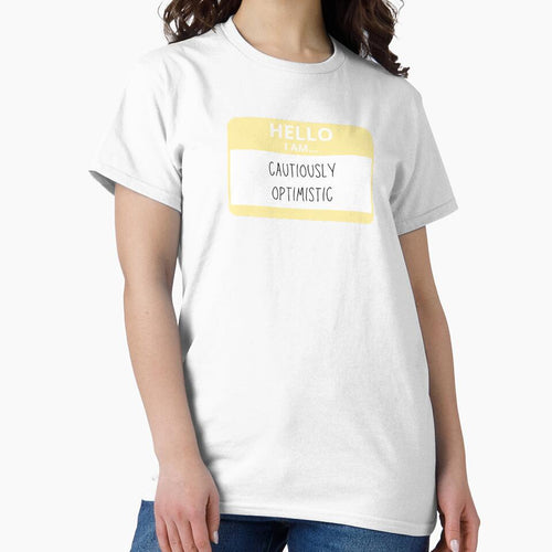 Cautiously Optimistic Name Tag by alwayselle