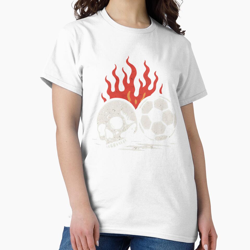 Football Skull Flames by CreepyCornerArt