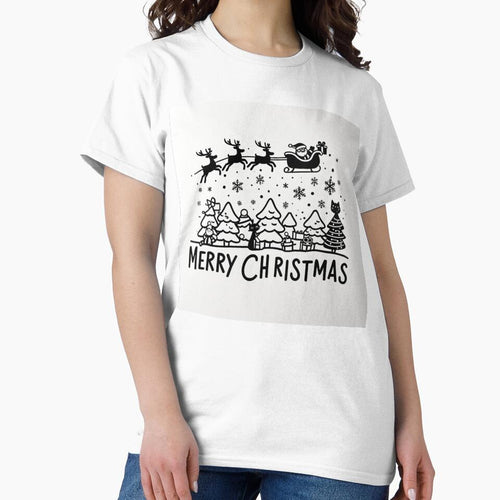001 Merry Christmas in Black And White by Alexis Art Collection