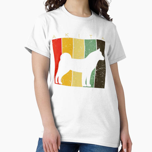 Akita Dog Retro Vintage Tee Gift Love by BargerStore