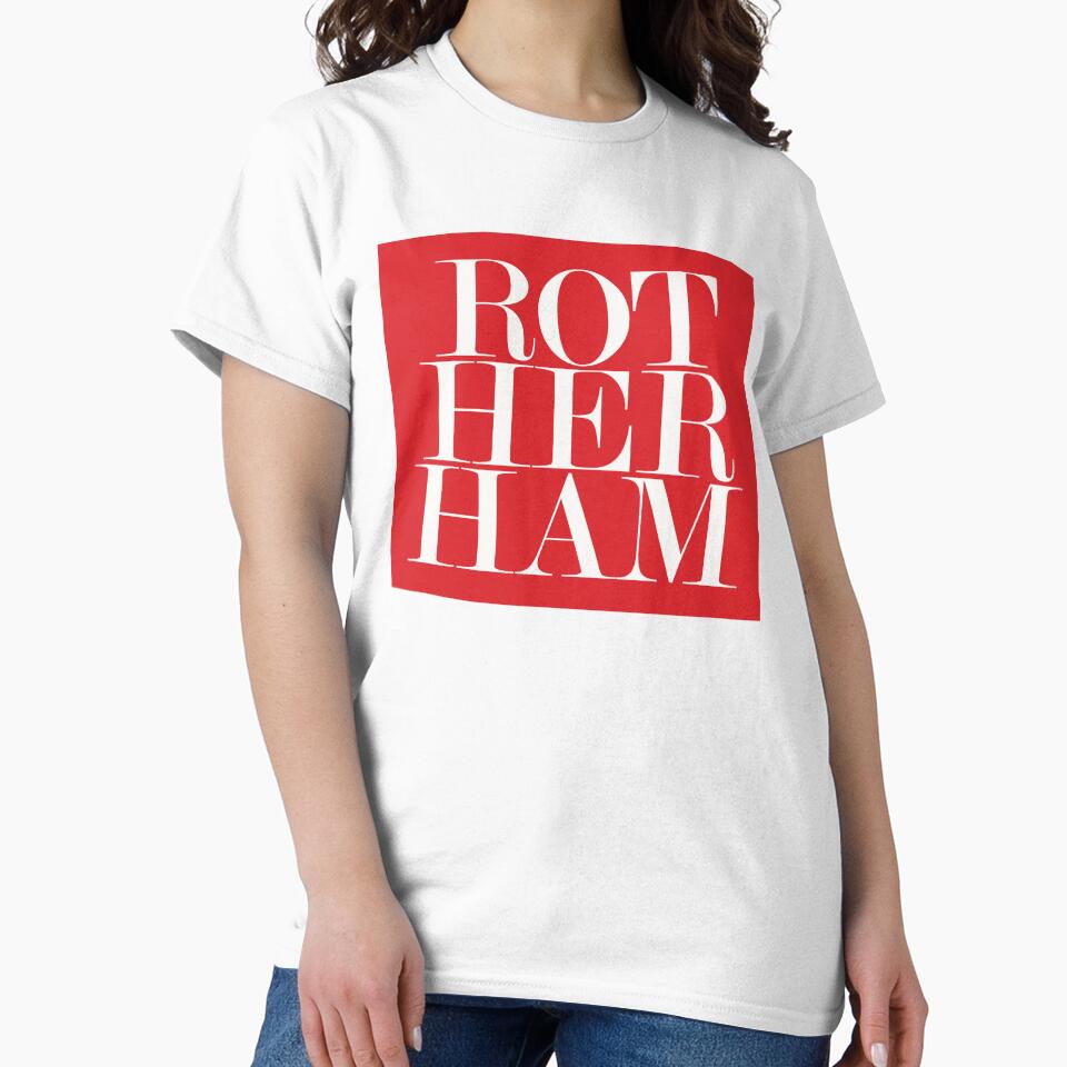 Rotherham UK City (Red) Typography Minimalist Patriotic Travel Souvenir by kakarikihill