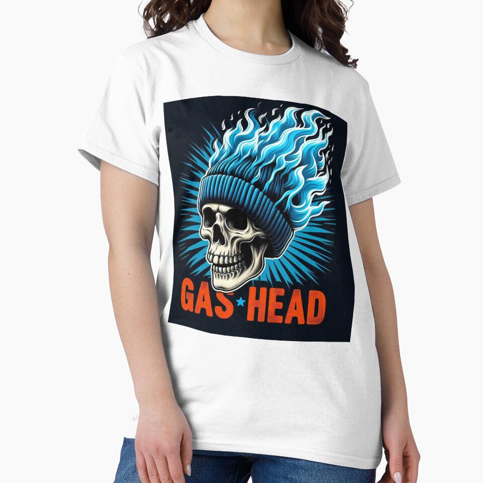 Gas head skull with flames by JasonTrivettart