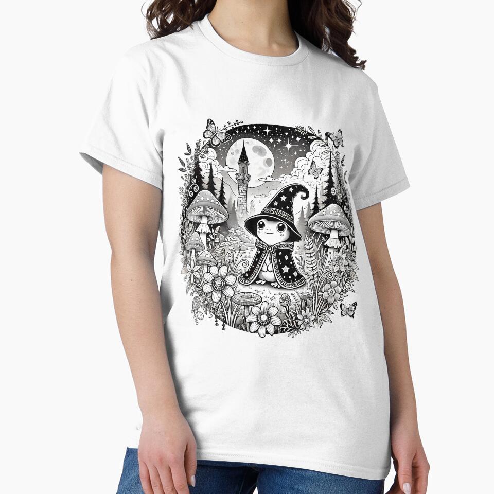 Cute Cottagecore Aesthetic Frog Wizard by SharronDawn