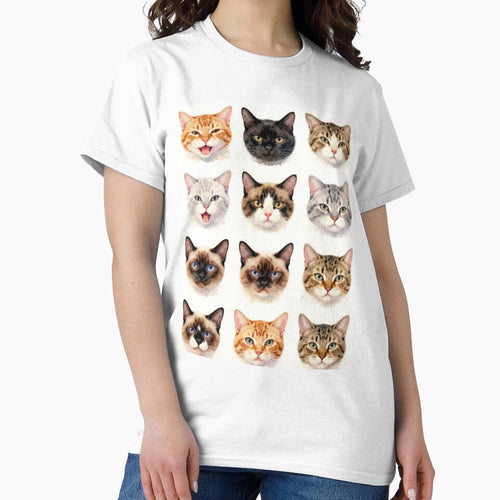 Cat Faces Collection | Cute Watercolor Cat Portraits by BCapybara