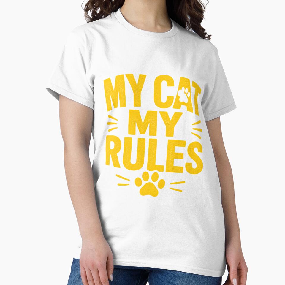 My Cat My Rules Funny Cat Lover Shirt by DailyTrendFinds