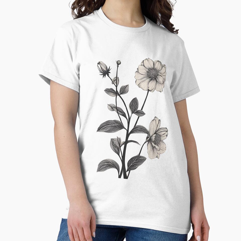 Monochrome Tall Flowers Design" by Hummy-studio