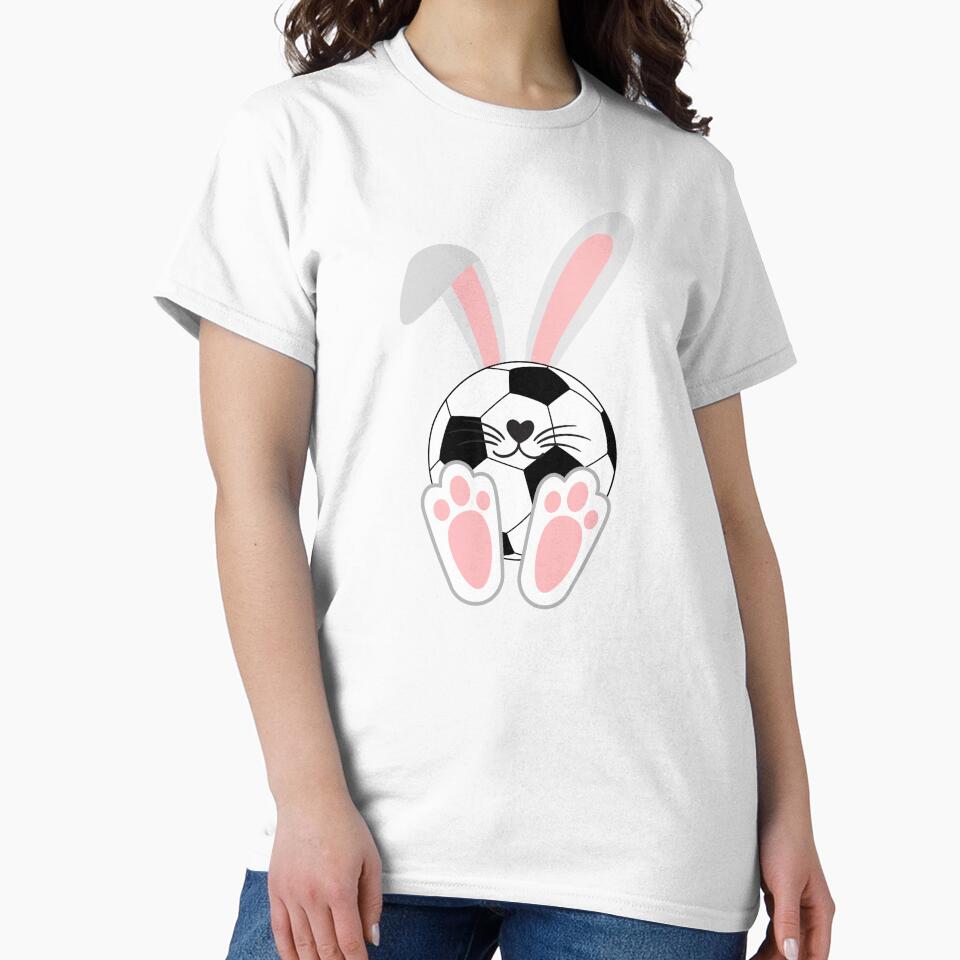 Easter Bunny Funny Soccer Football - Minimalist Animal Art by BeaverFriends