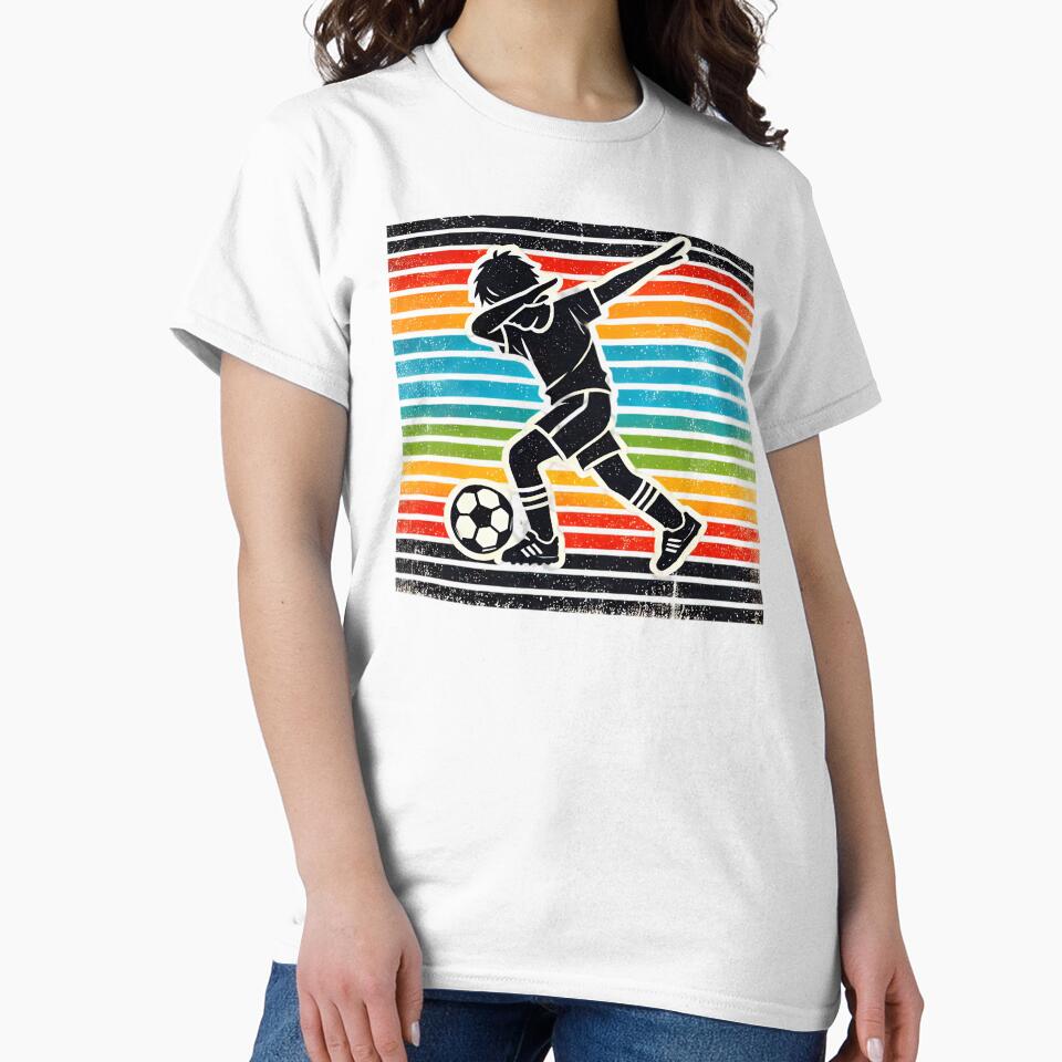Retro Soccer Dab - Kicking It Old School. by Linework Studio