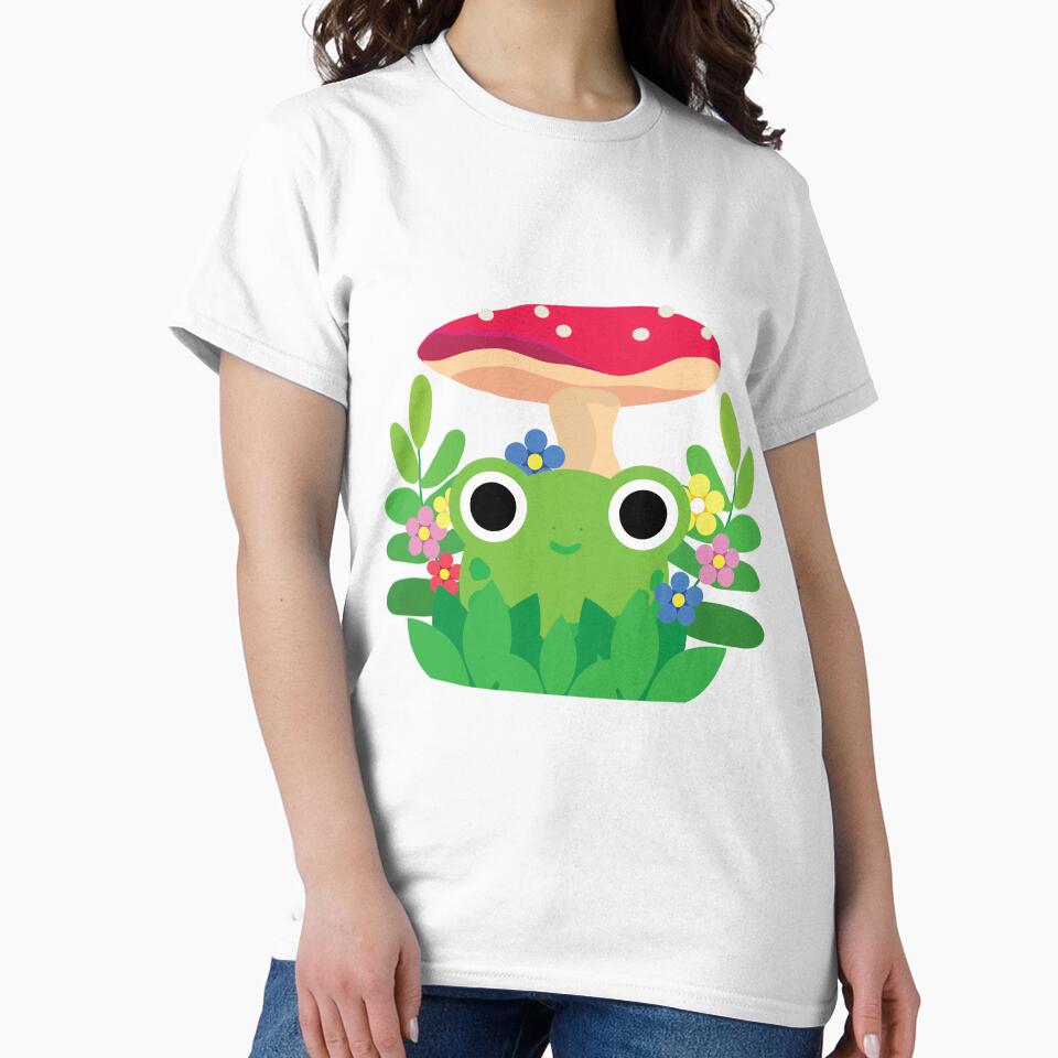 Cute Cottagecore Mushroom Frog by harrifangs