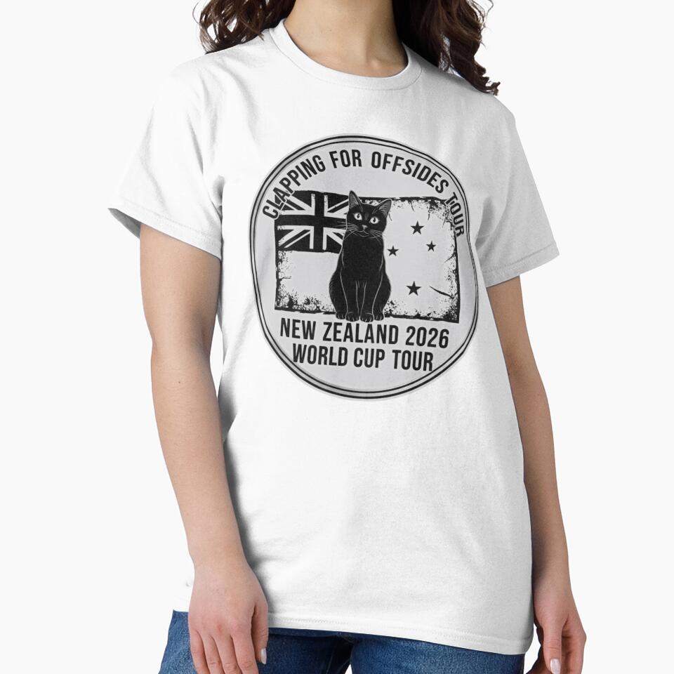 Clapping for Offsides Tour — New Zealand Rock World Cup Shirt by catastrocat