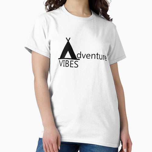 Adventure Vibes Logo Camping Tent Typography by URSparklingShop