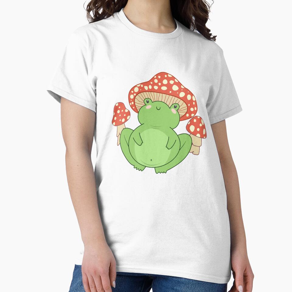 Funny cottagecore frog mushroom paddo cottage core aesthetics by teeartforyou