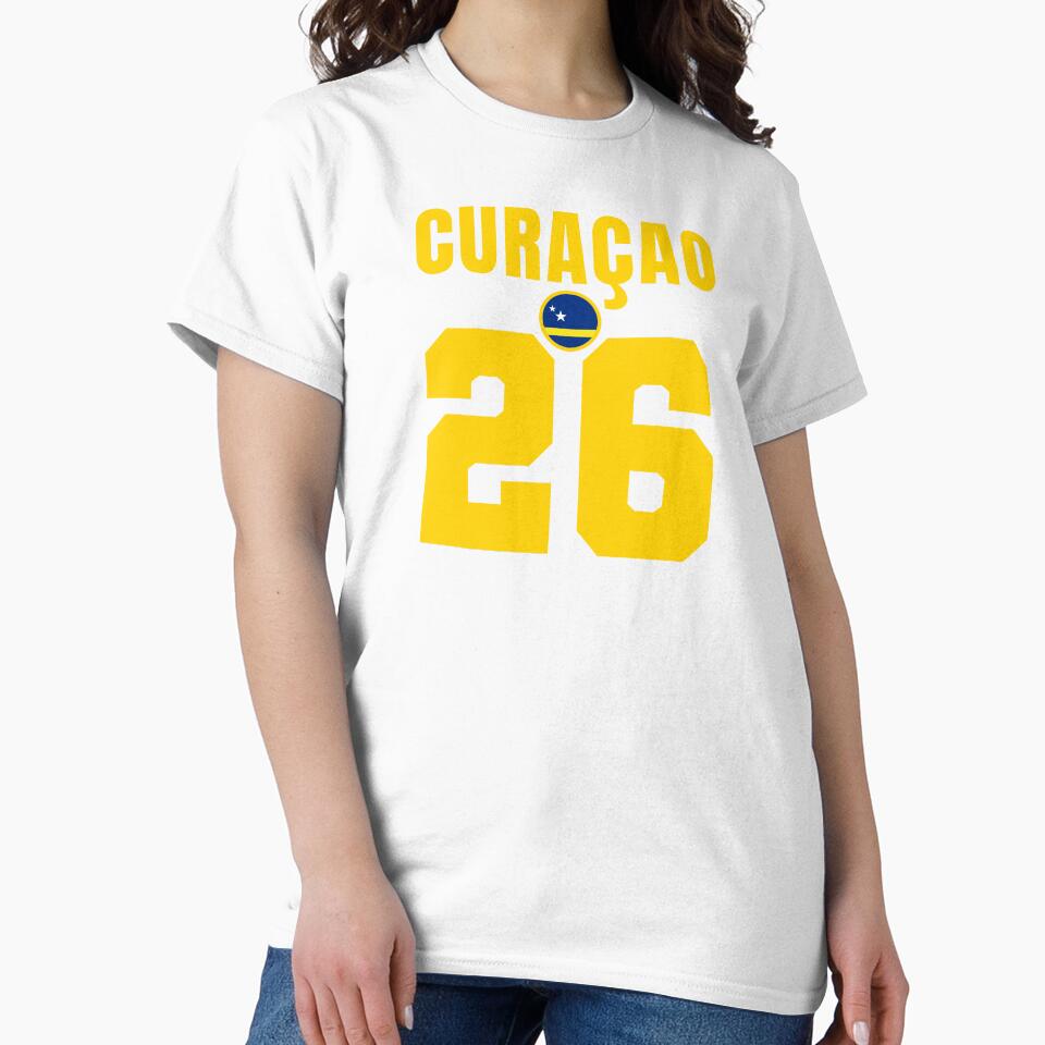 Curaçao 26 Football Shirt Style Design – Curaçao National Team Apparel by The Hairy Melon