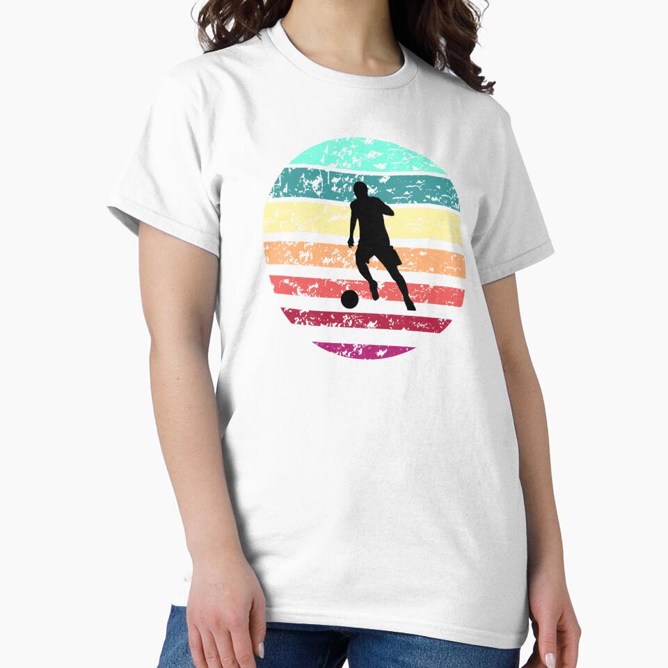 soccer side pass kick boy vintage summer retro football by Panda  Art