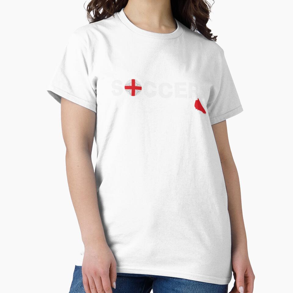 England Soccer Pride: Red & White Football Design by thesmilngnature