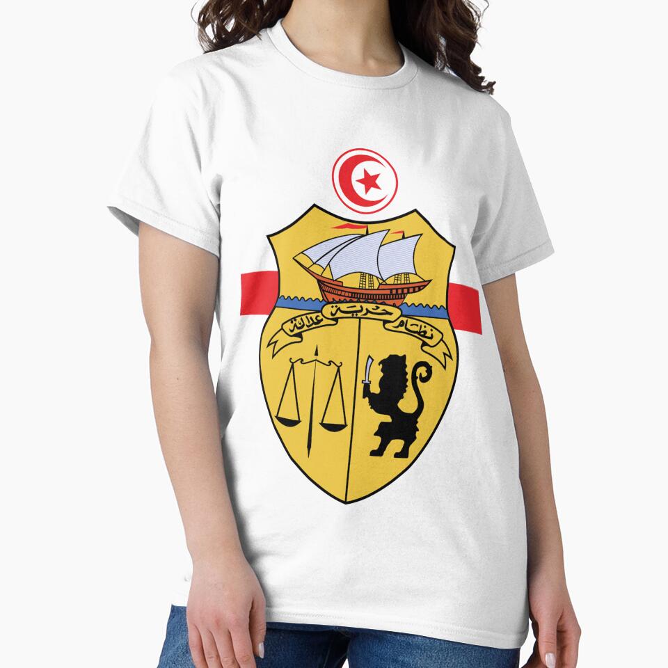 Tunisia Large Emblem Flag Fan Style by merchhost